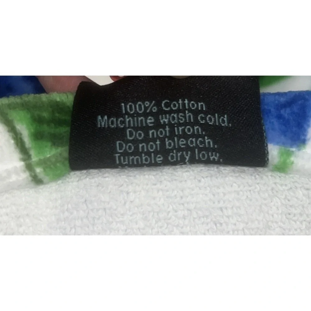 NEW Cynthia Rowley Floral 100% Cotton 1-Bath & 2-Hand Towels Blue/Green